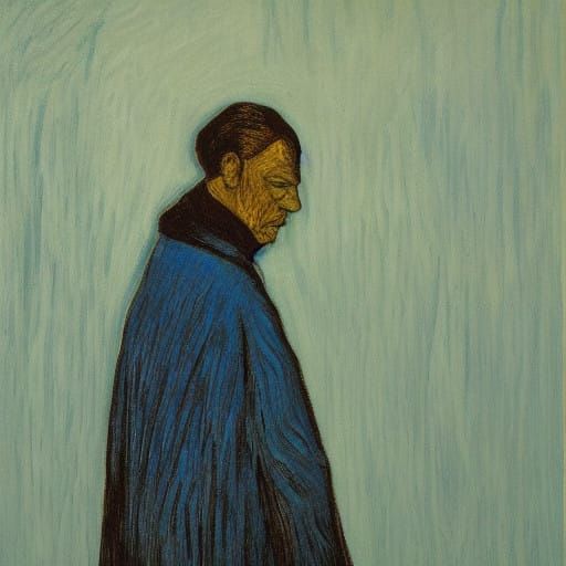 Melancholic Figure Lost in Thought