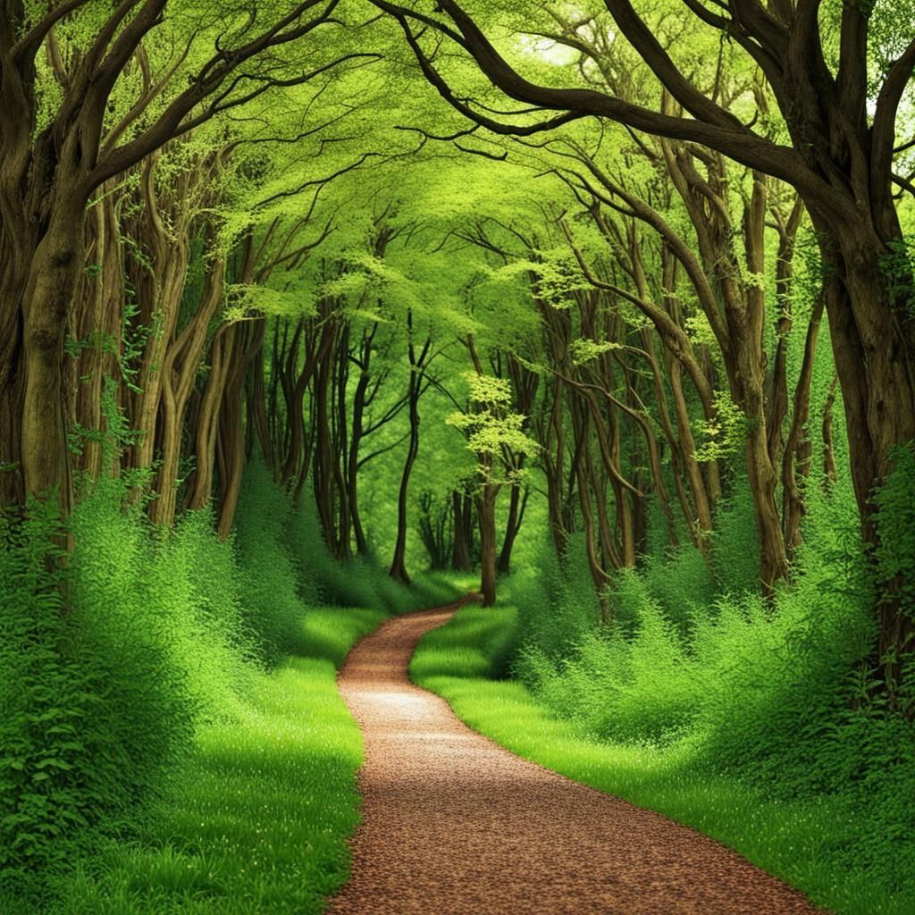 Diverging Paths in Yellowwood: 3D Rendering