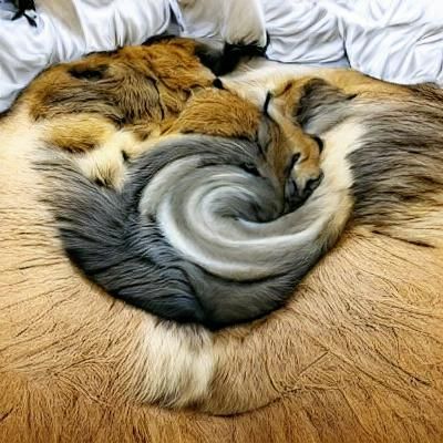 Abstract Furry Swirl of Color