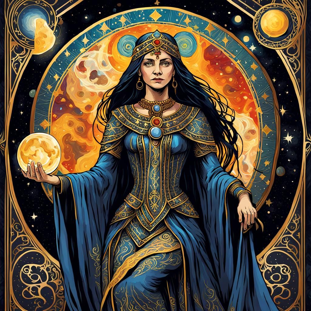 Tarot Card depicting tarot woman