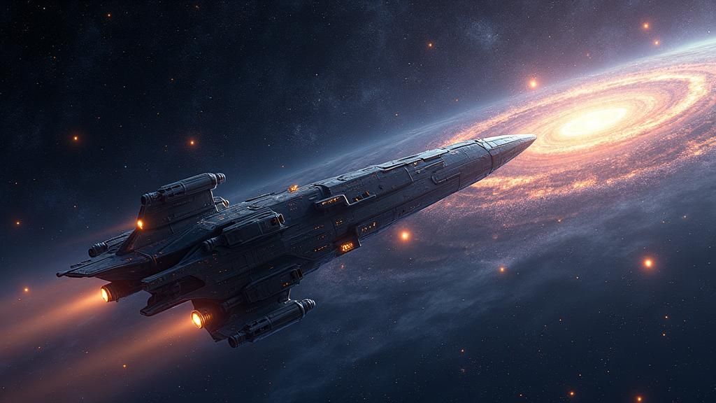 Lonely Spacecraft Hurtling Through Twisted Galaxies