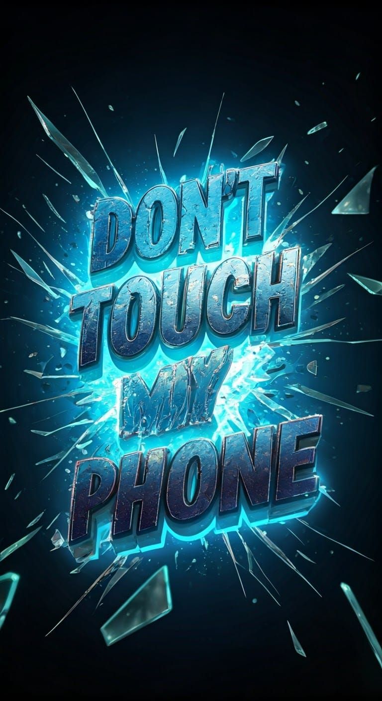 Graffiti Text with Neon Glow and Shattered Glass