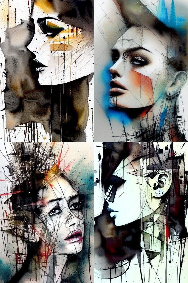 Watercolor Portrait Inspired by Hyperrealism