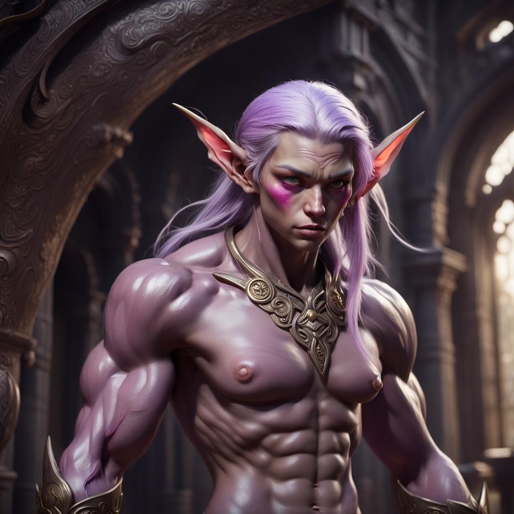 Hyperdetailed Elf Concept Art in Dark Fantasy Style