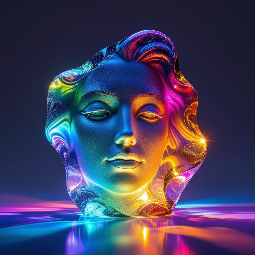 Vibrant Sea Glass Sculptures In Concept Art Style