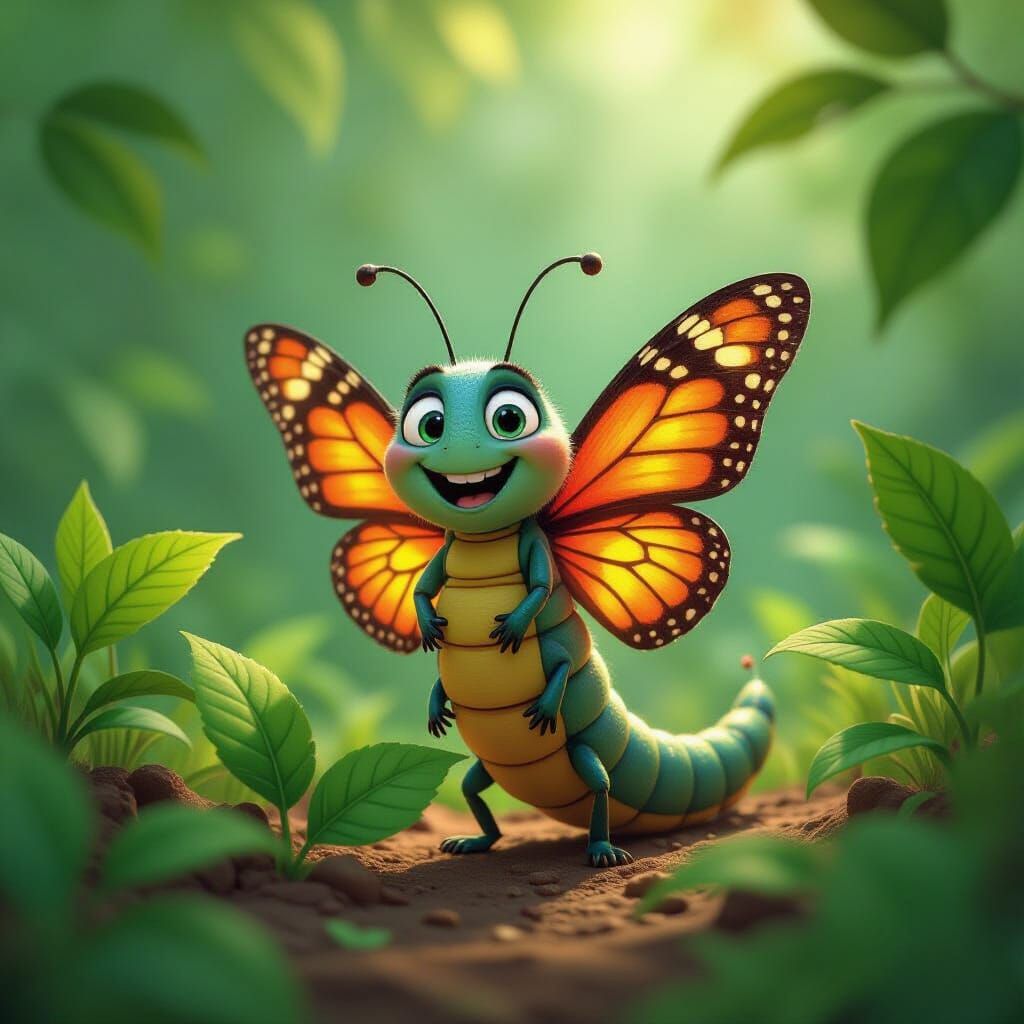 Joyful Bug's Life Caterpillar Butterfly Transformation