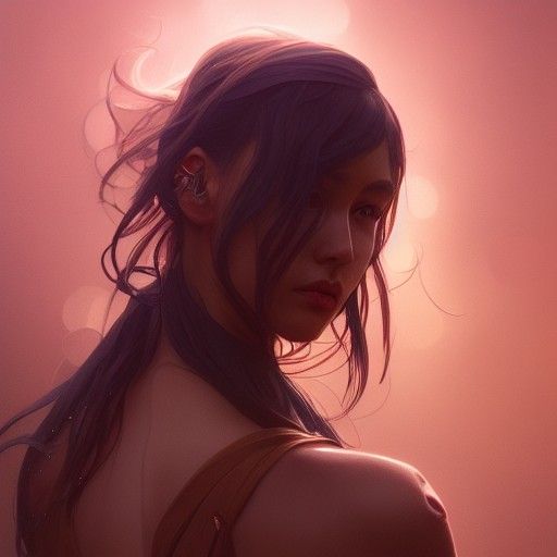 Detailed Back Portrait with Dynamic Lighting