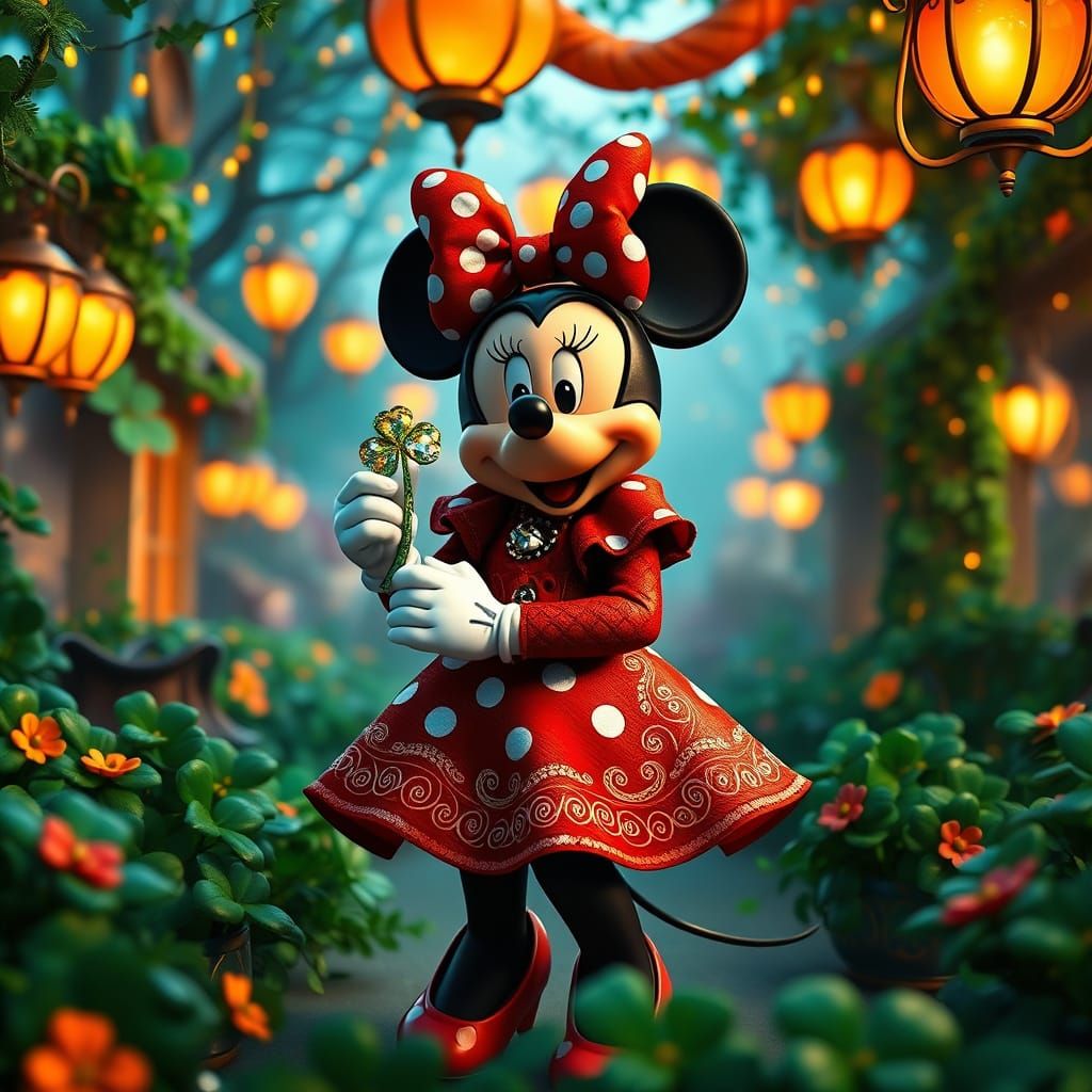 Minnie Mouse Celebrates St. Patrick's Day in Whimsical Fanta...
