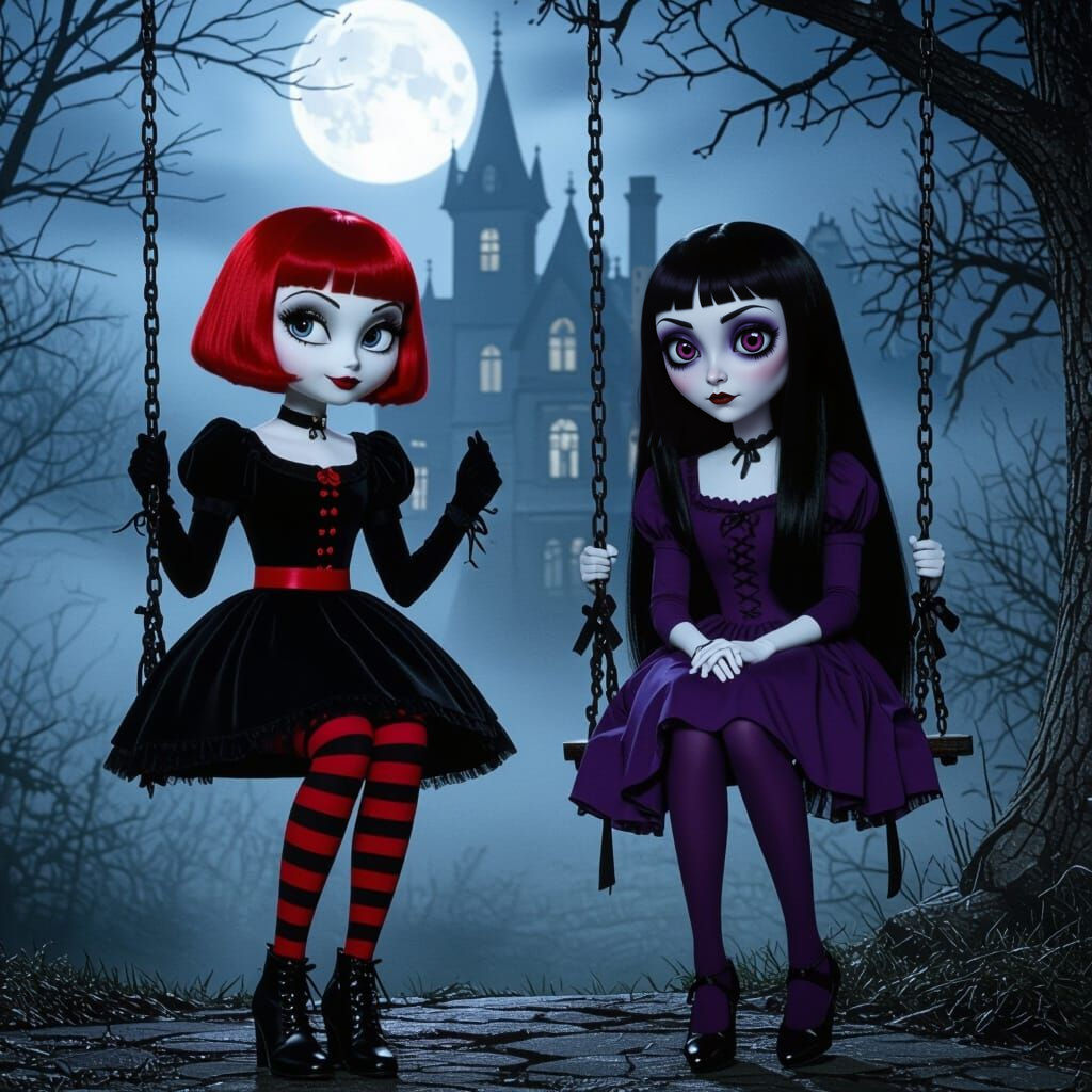 Ruby Gloom in Edwardian Gothic Castle, Cinematic Film Still