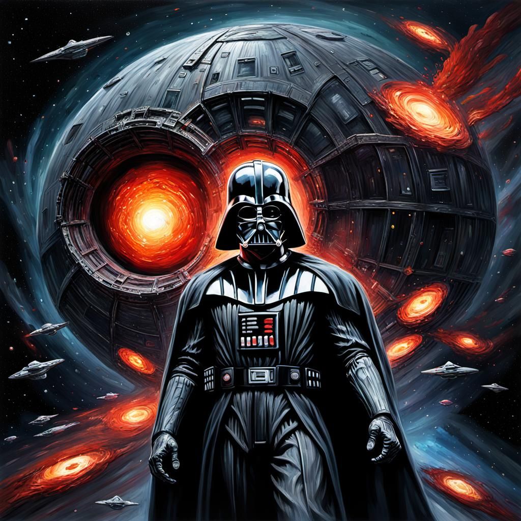 Darth Vader Black Hole Impressionist Masterpiece