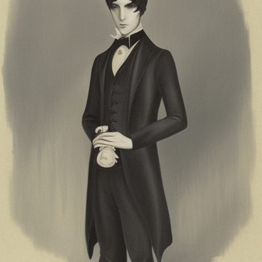 Elegant Vampire Lord in Tailored Suit