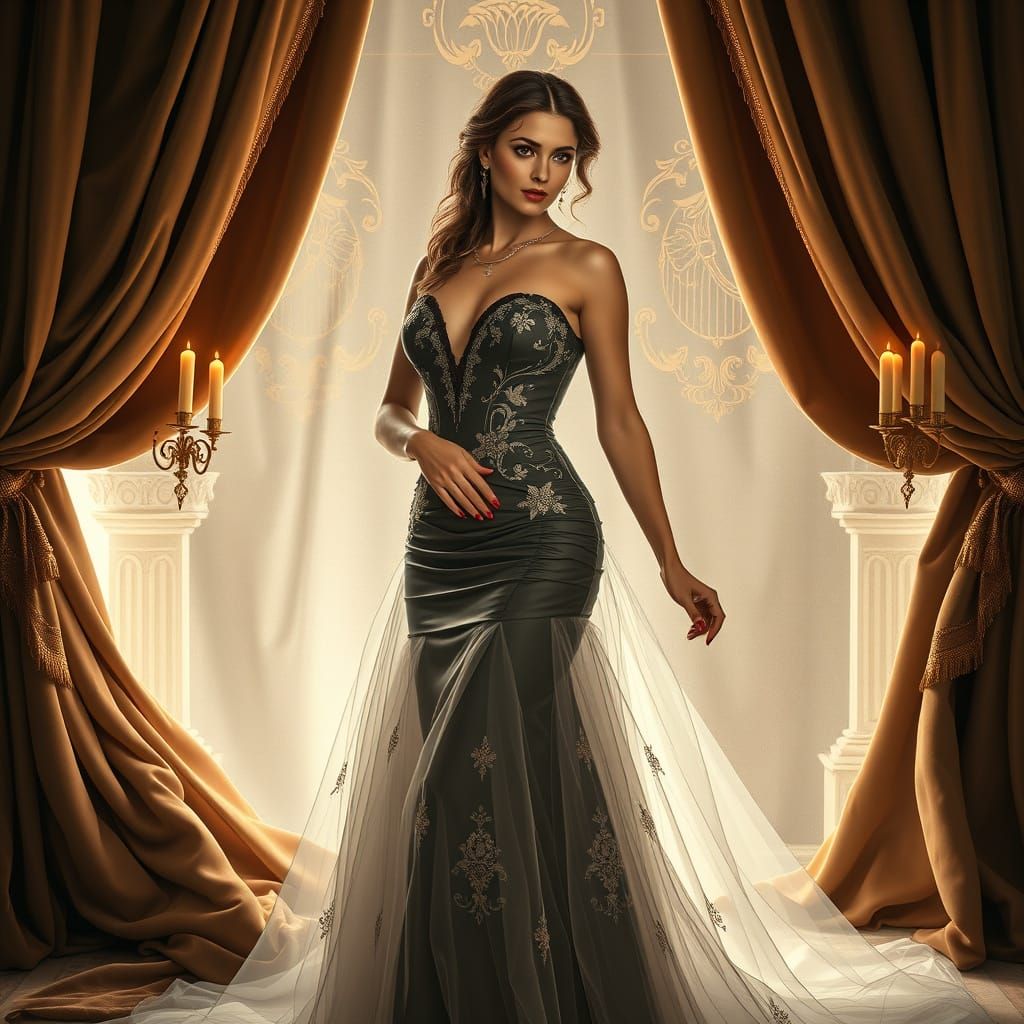 Woman in Gown, Neoclassical Style