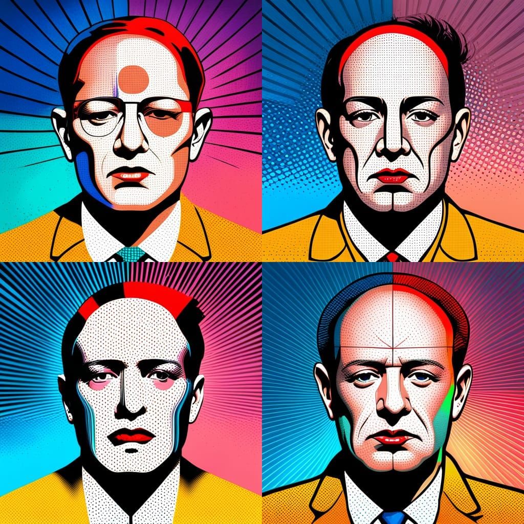Toxic Headache Pop Art in Geometric Bauhaus Style
