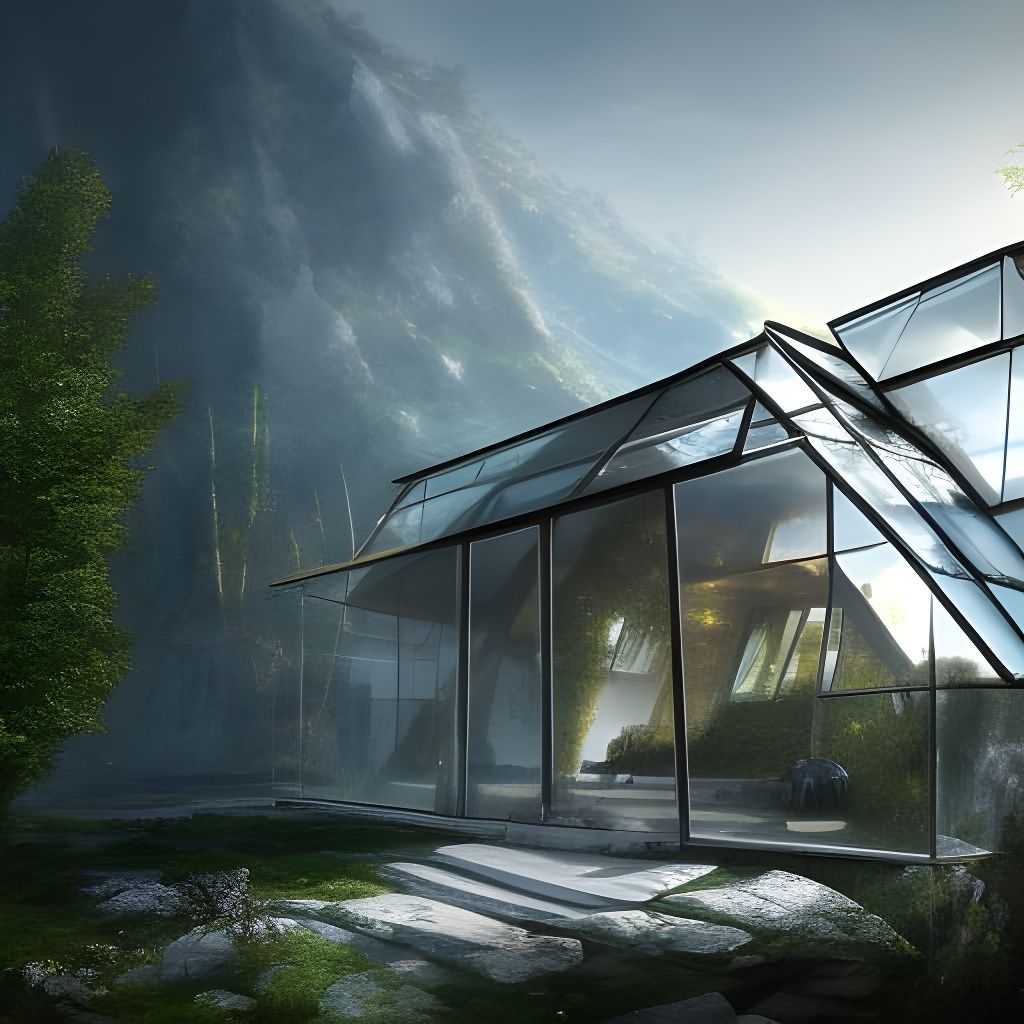 Cosmic Crystal Mansion: Asymmetrical Glass House