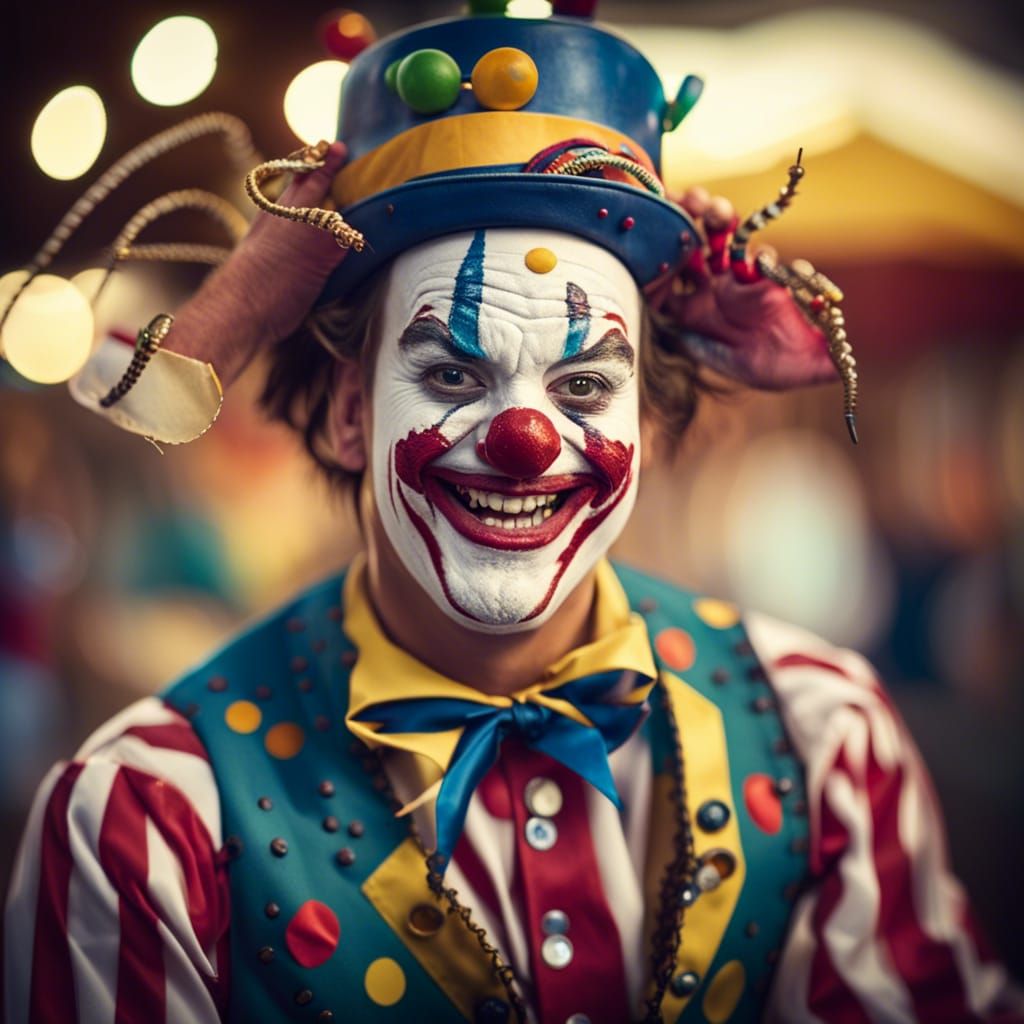 Happy clown at the county fair