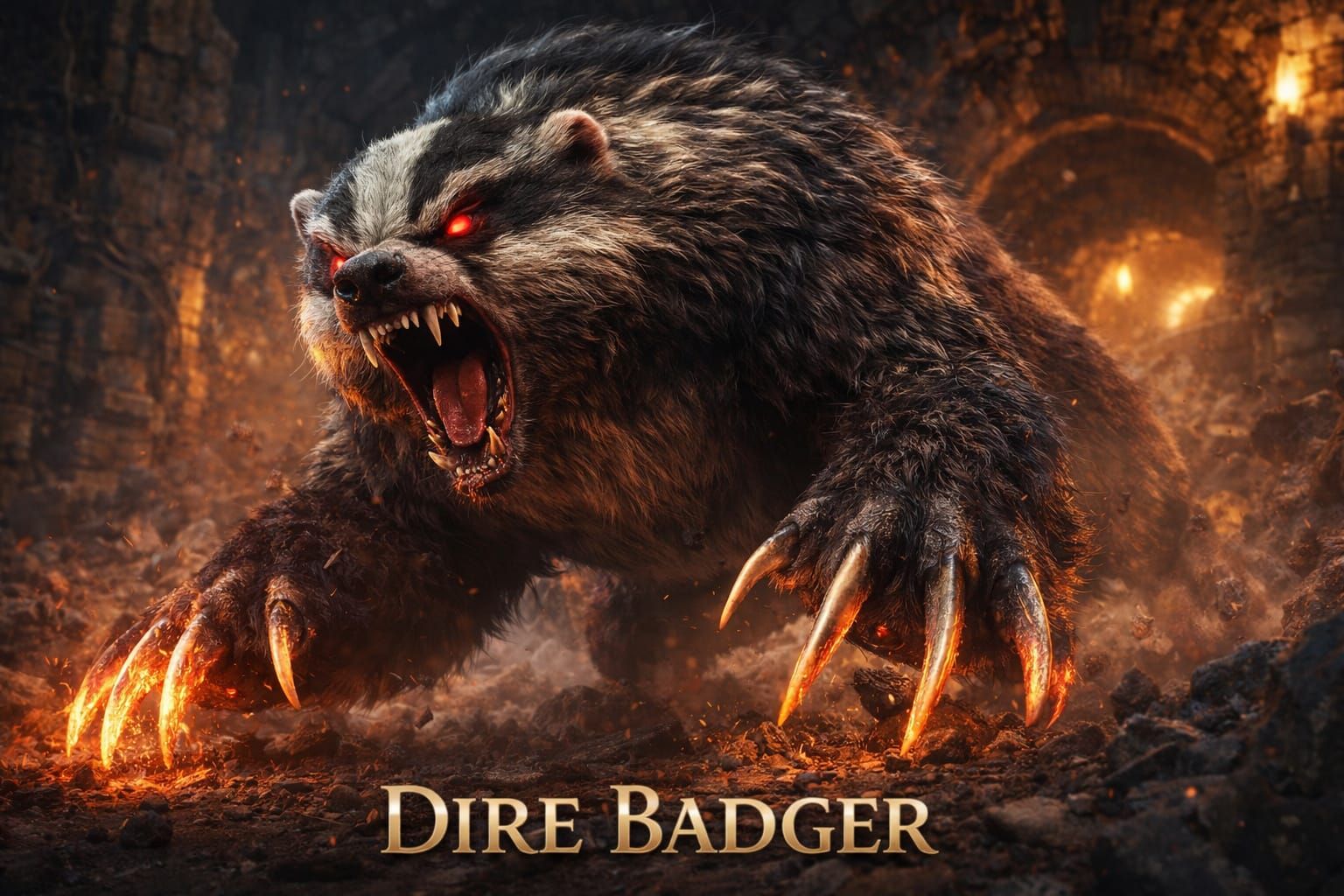Epic Dire Badger DND Monster in Unreal Engine 5