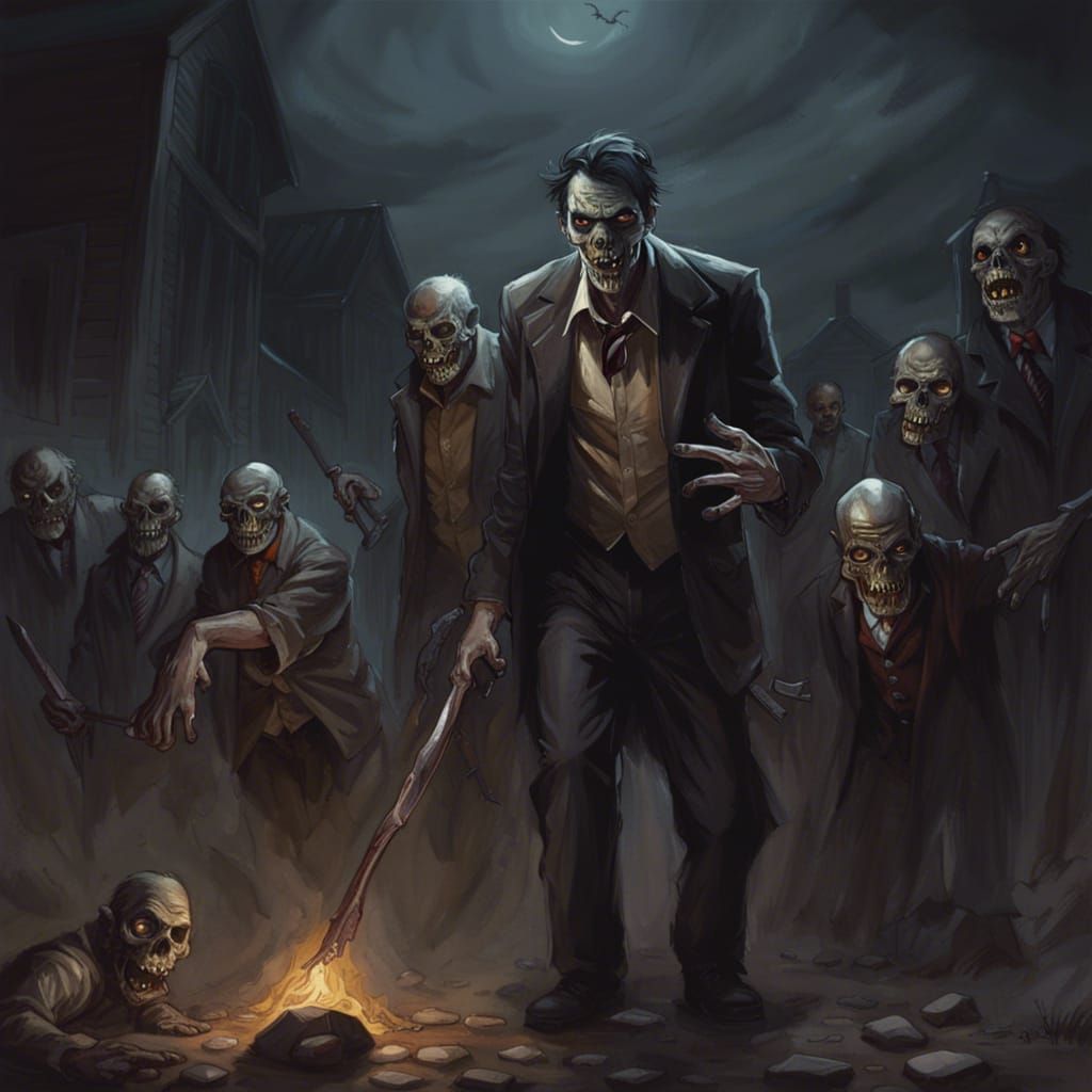 Sinister Night of the Undead Illustration