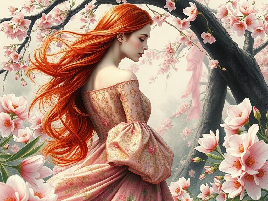 Ethereal Beauty in a Lush Garden