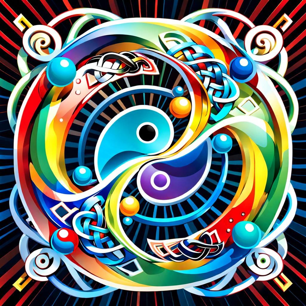 Yin Yang Symbol with Torus and Endless Knot