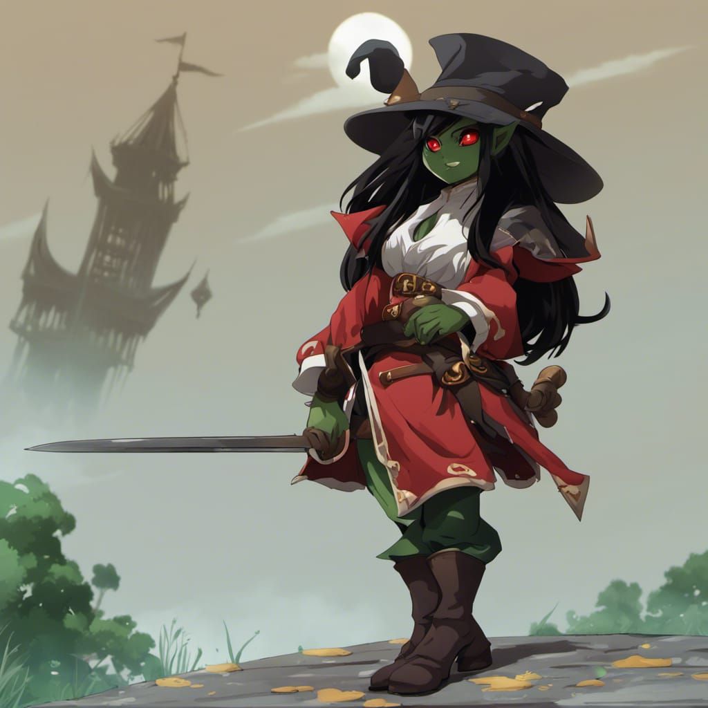 Anime Style Goblin Swashbuckler with Rapier
