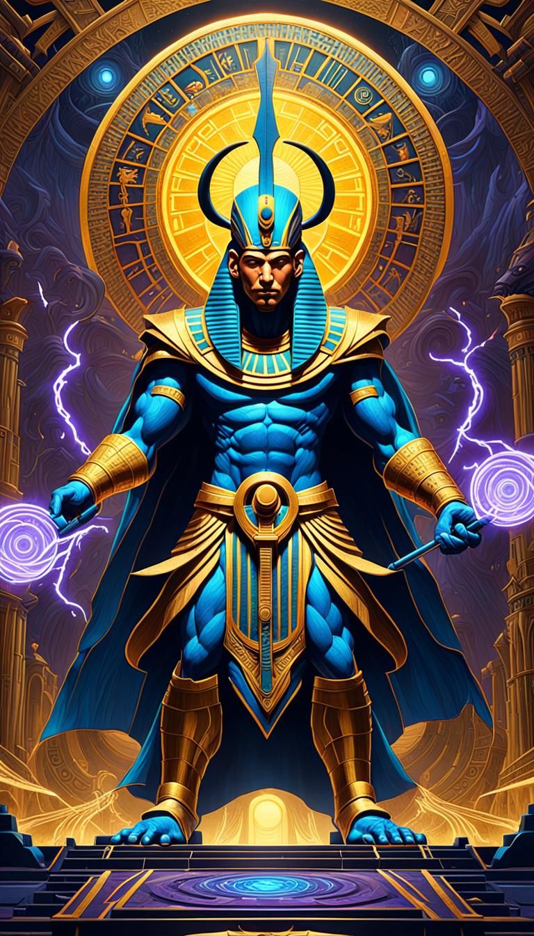 Anubis vs Ra: Dark Fantasy Concept Art