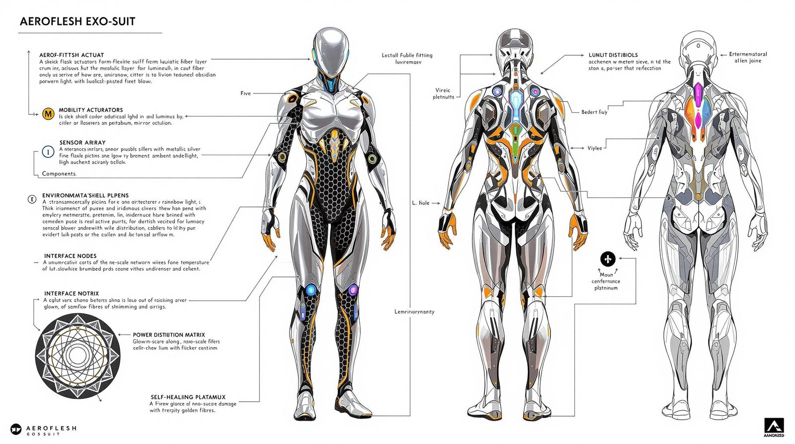 AeroFlesh Exo-Suit Schematic