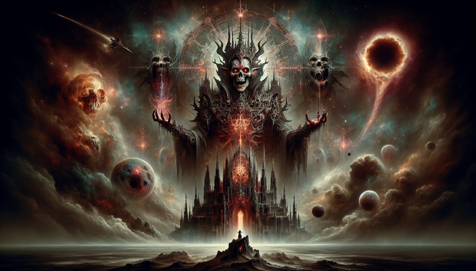 Epic Goblin Warboss in Gothic Cosmic Horror