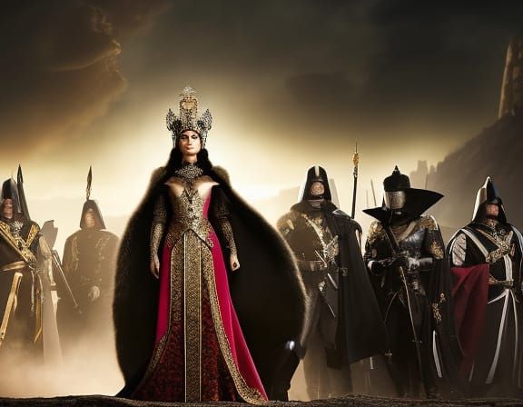 Dark Queen of Oblivion Inspects Shadowy Troops