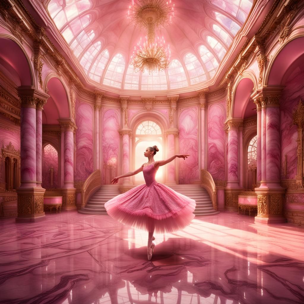 Victorian Ballerina Dances at Sunrise: Digital Matte Paintin...