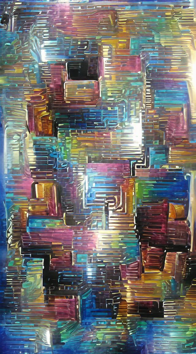 Bismuth Checkerboard in Polished Acrylic Style