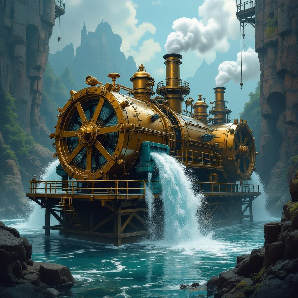 Steampunk Water Turbines