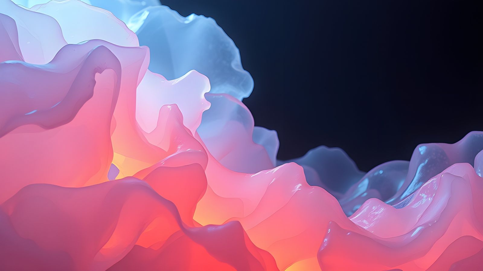 Luminescent Aerogel Foam Abstract Sculpture