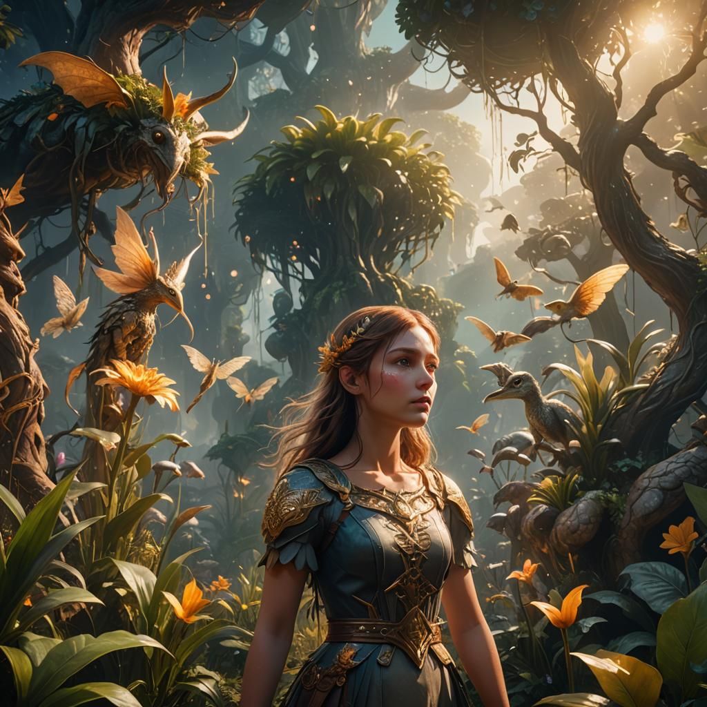 Dream World Girl in Epic 3D Videogame Style