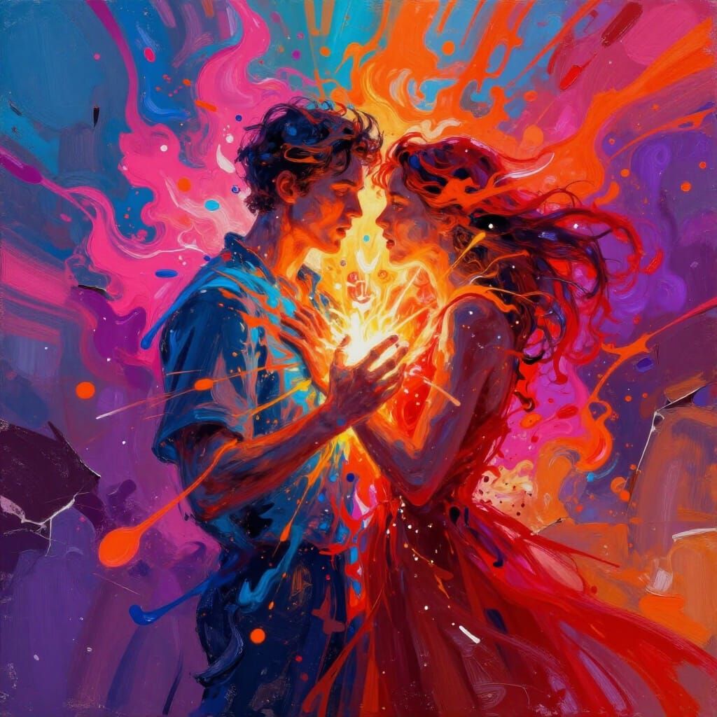 Lovers Dissolve in Explosive Chromatic Energy