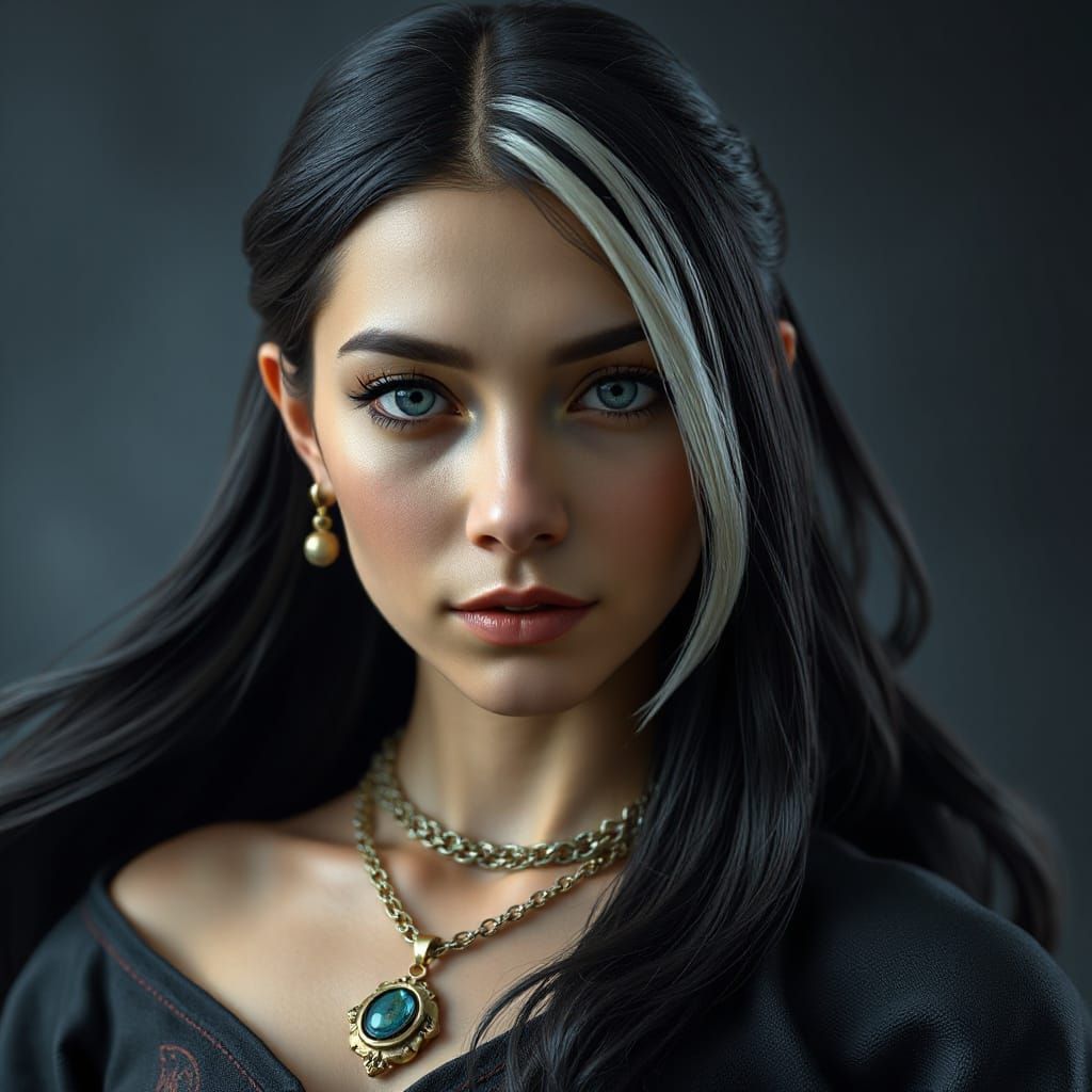 Sorceress Portrait in Style of Rutkowski and Mucha