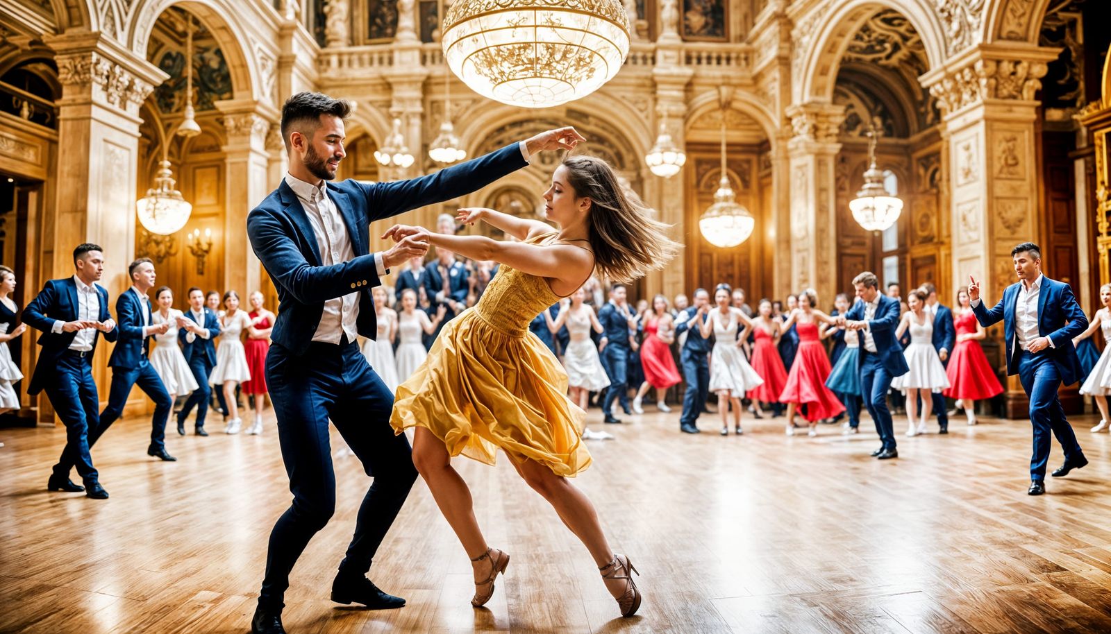 Diverse Dancers in United Kingdom Landscape