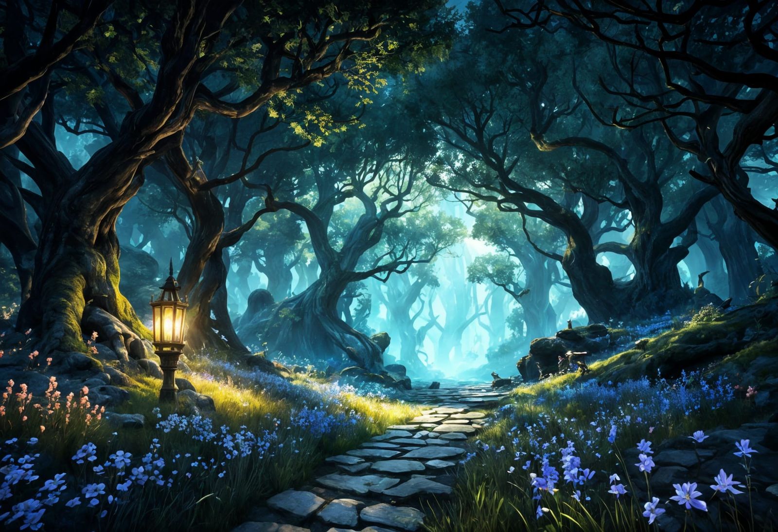 Idyllic Magical Landscape Inspired by Fantasy RPGs