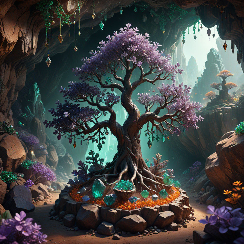 Tree and gemstones 16