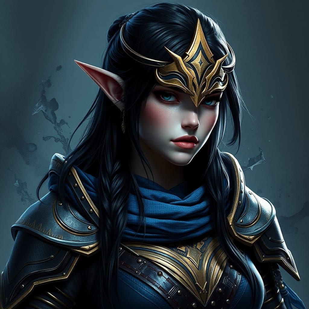 High-Elf Female in Detailed Fantasy Art
