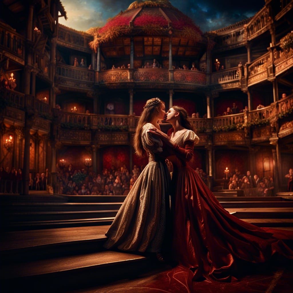 Romeo and Juliet's Last Kiss: Shakespearean Matte Painting