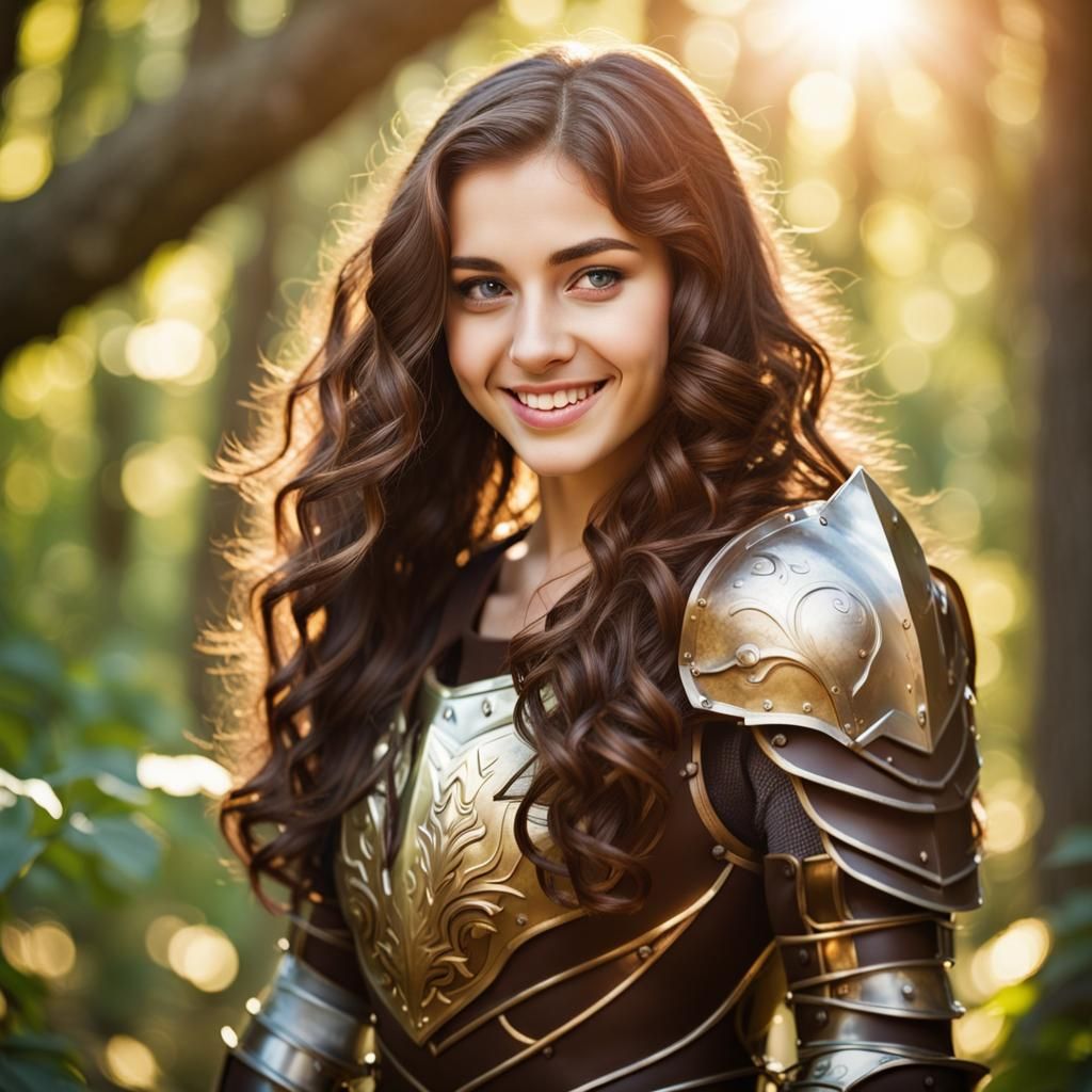 Teenage Paladin in Forest Sunlight