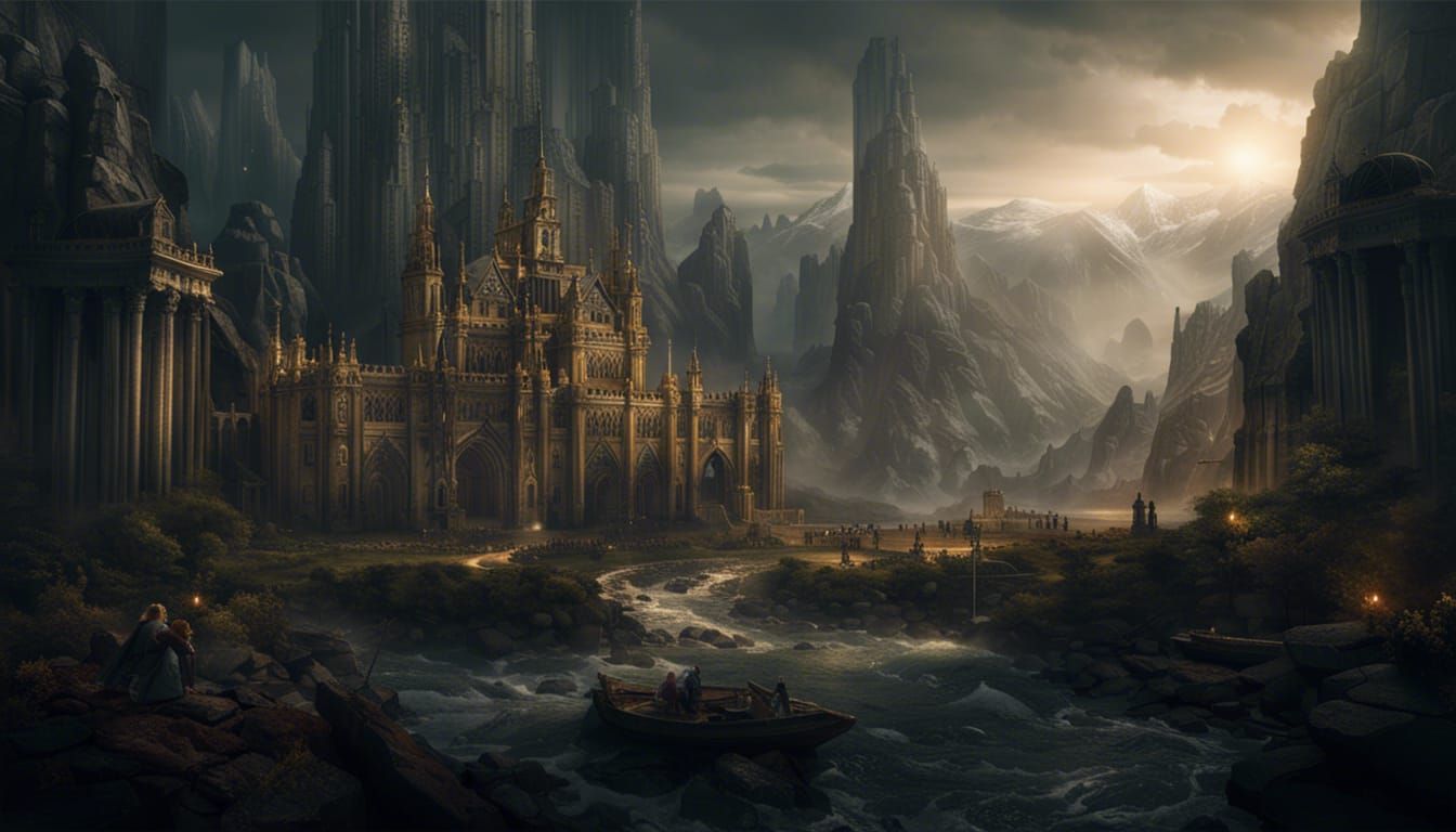 Epic Kingdom Falls: Dramatic Digital Matte Painting
