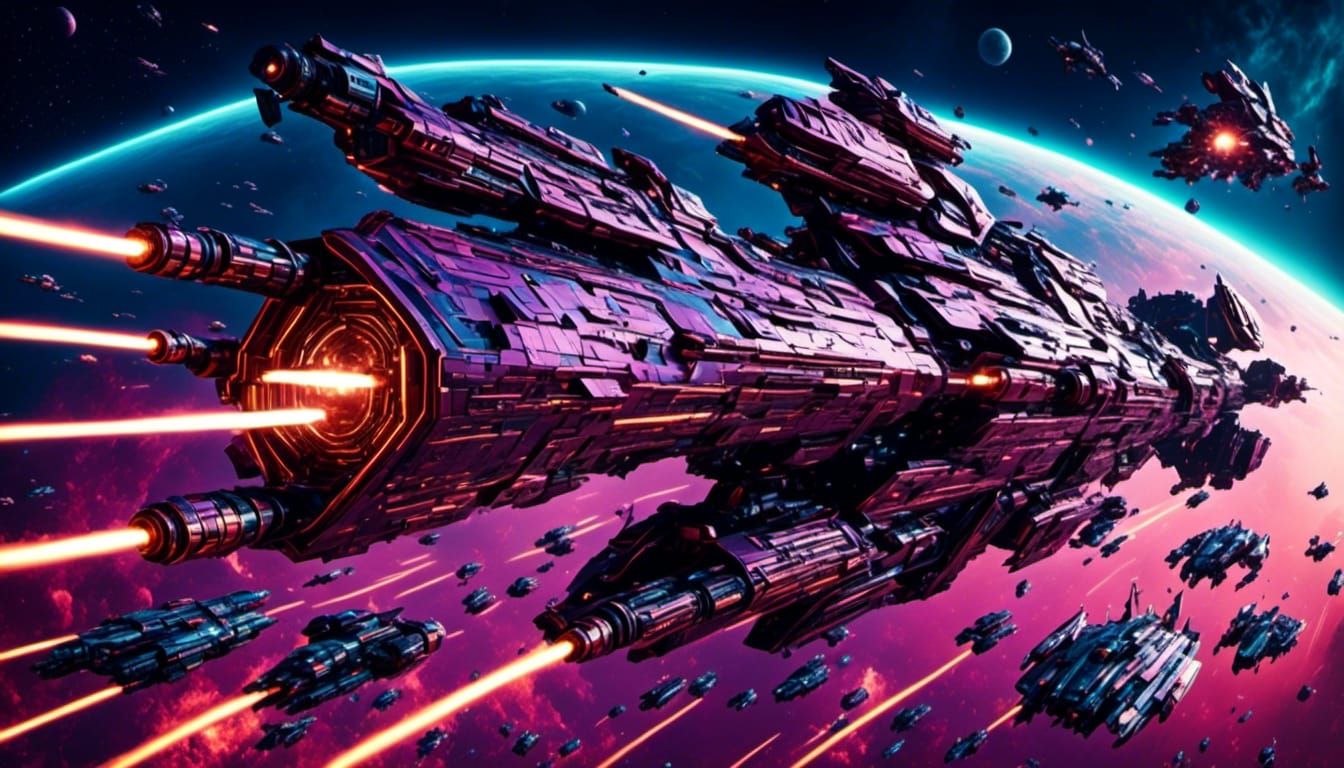 Epic Sci-Fi Battleship of Unmatched Firepower