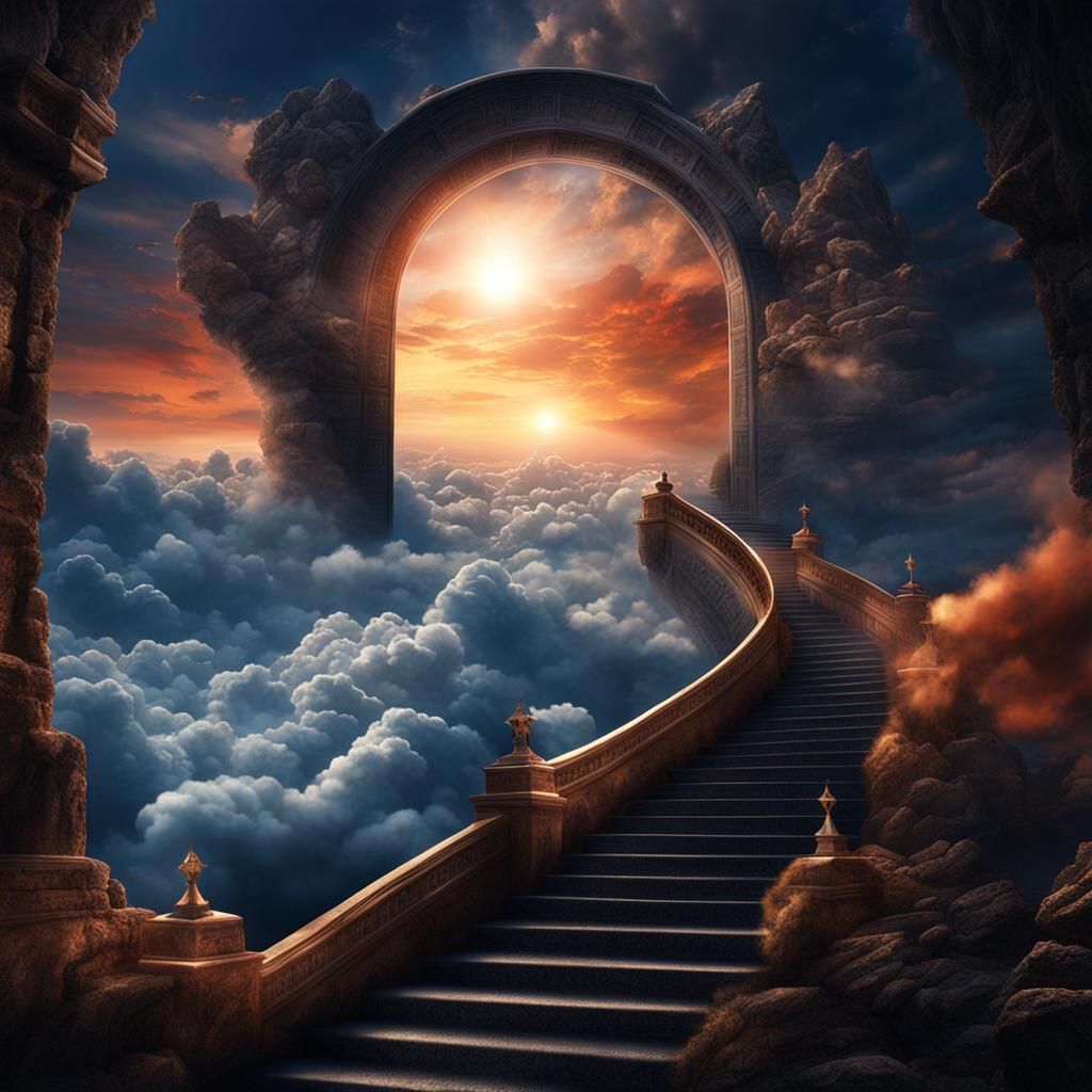 Stairway to Heaven Detailed Matte Painting