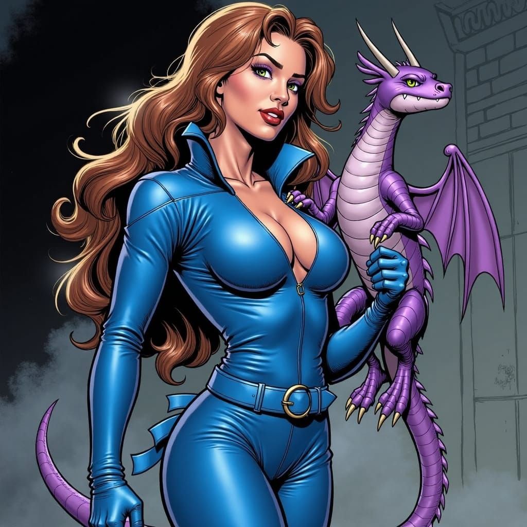 Marvel's Shadowcat in Regal Blue Superhero Attire with Lockh...