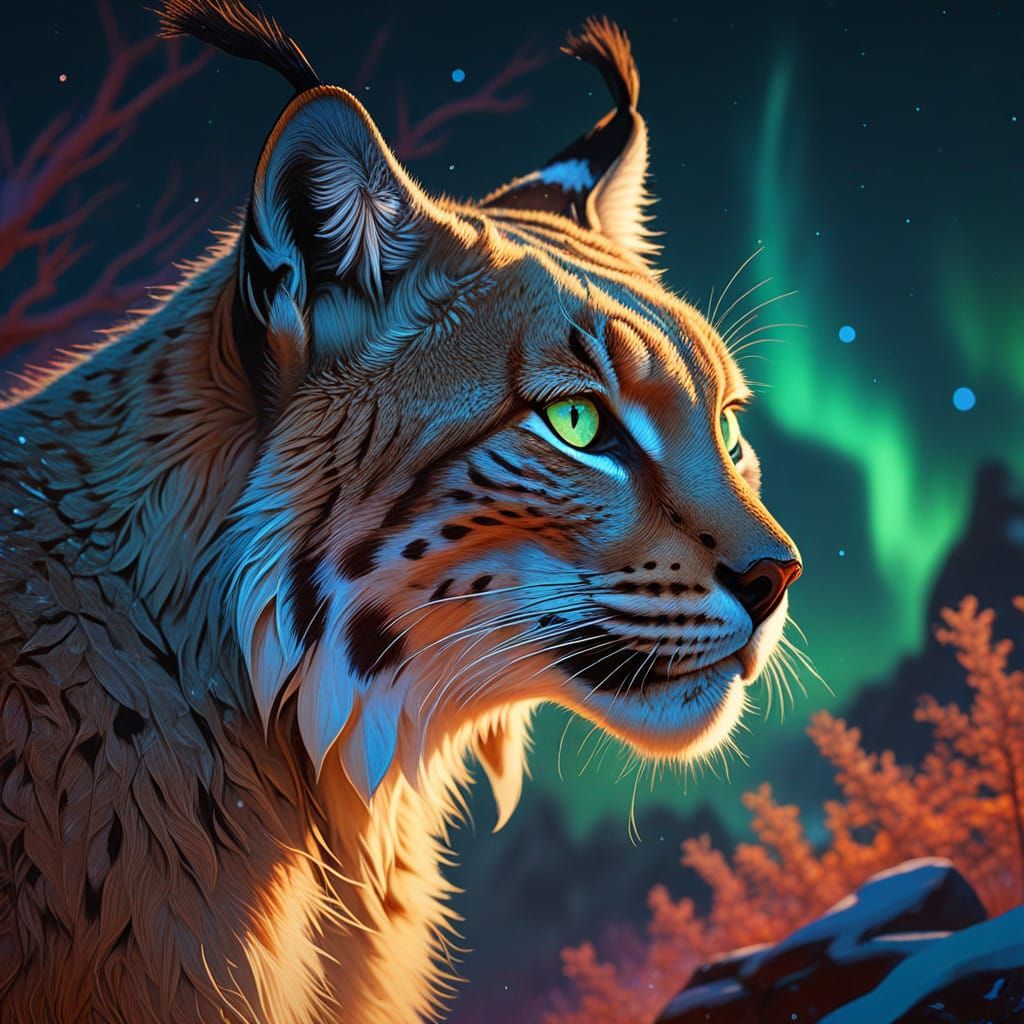 Majestic Lynx in Hyper-Realistic Style