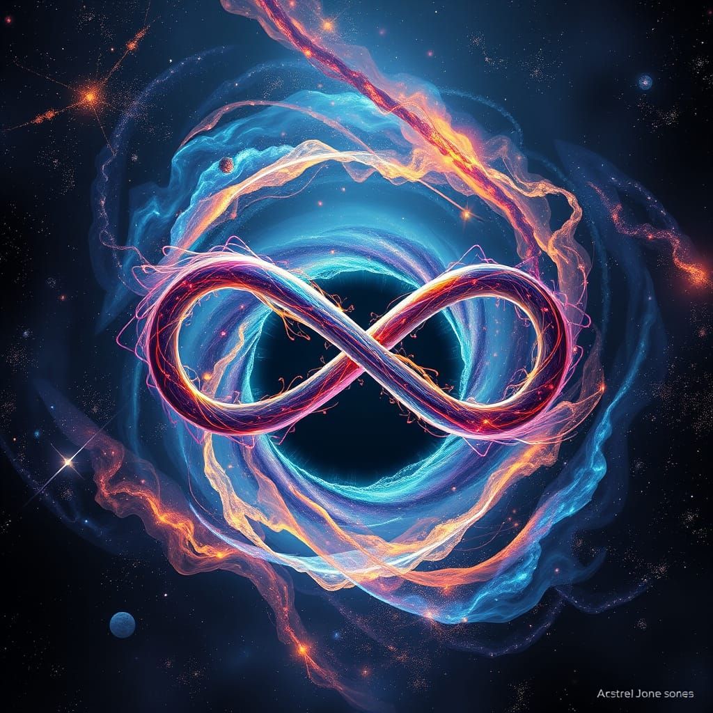 Infinity Symbol in Cosmic Black Hole Universe