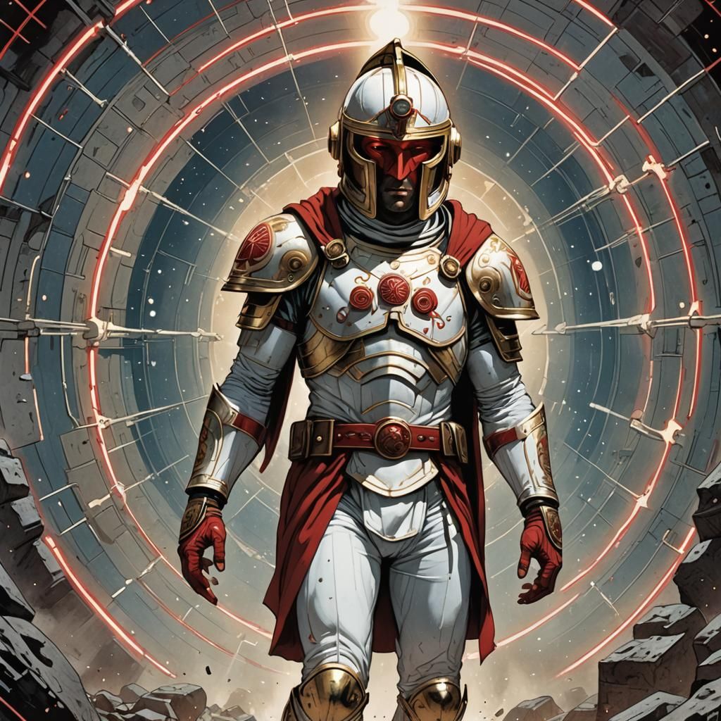 Cypriot Man in Force Field, Comic Book Art