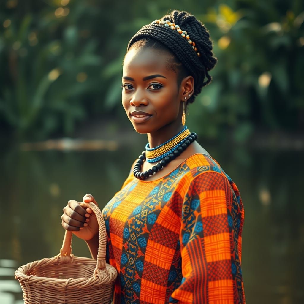 Surreal African Beauty in Traditional Ankara Outfit