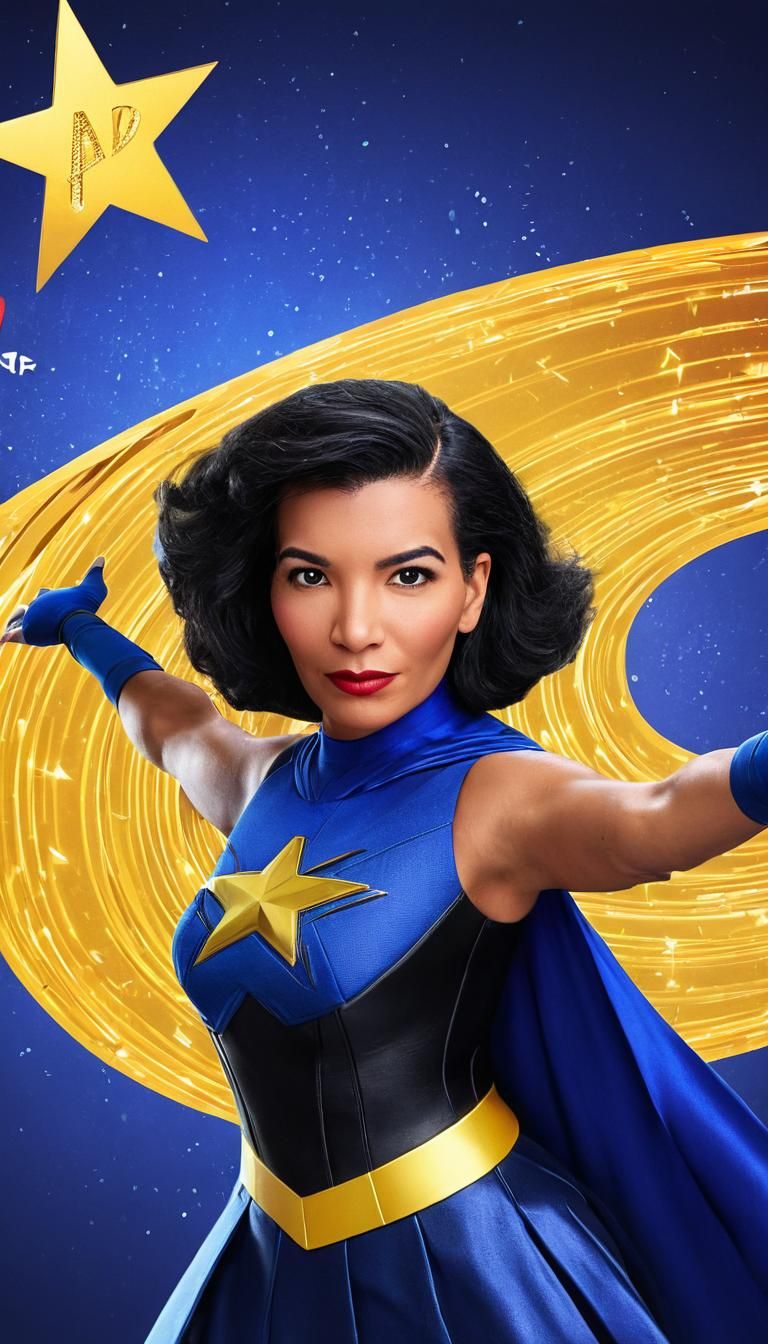 Superhero Woman in 3D Animation Style